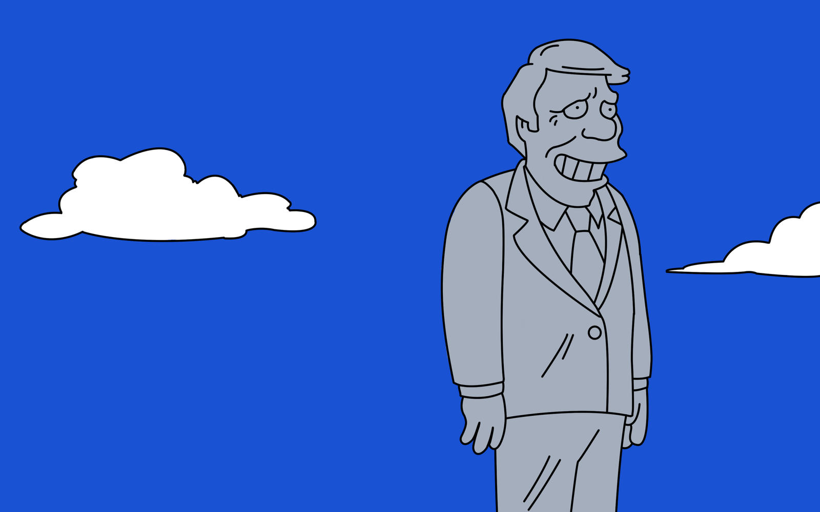 Screen capture of a Jimmy Carter statue from 
the show 'The Simpsons'