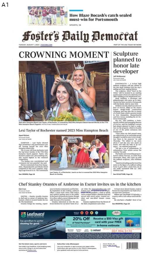The A1 story is about a local beauty pageant