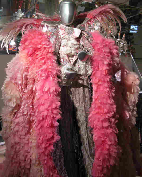 Liberace pink boa costume