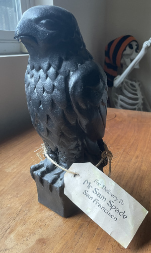 A replica of the Maltese Falcon