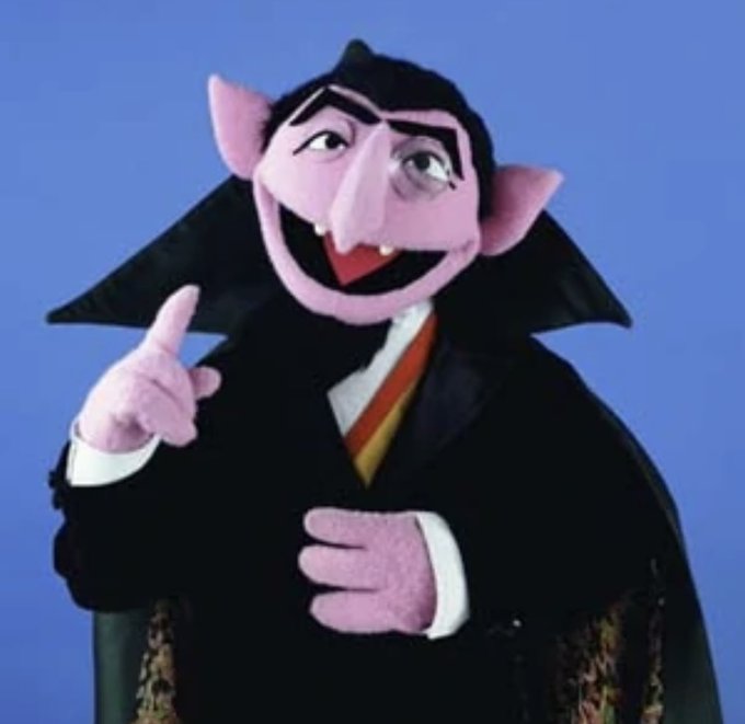 The Count from 'Sesame Street'