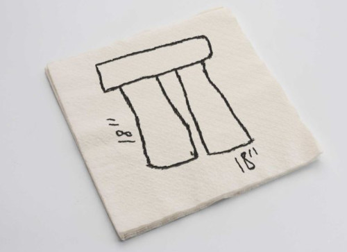 The drawing of Stonehenge on a napkin
from the movie 'This Is Spinal Tap'