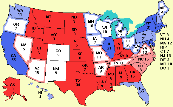 electoral college map