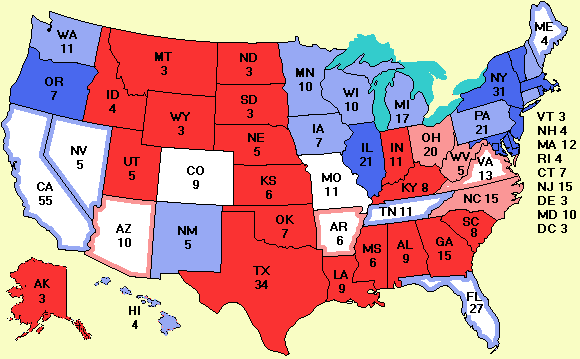 electoral college map