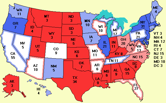 electoral college map