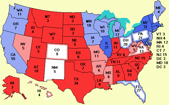 electoral college map