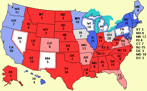 electoral college map