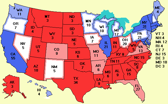 electoral college map