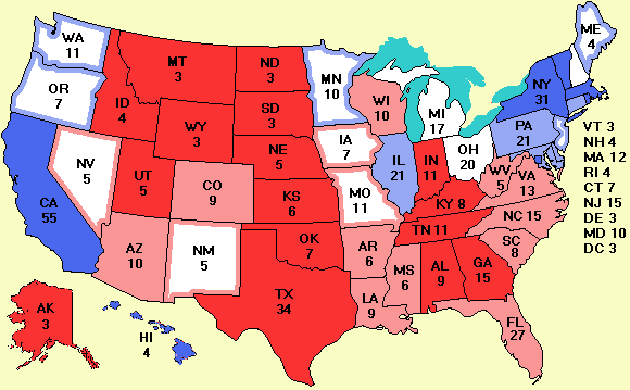 electoral college map