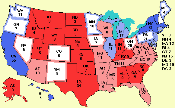 electoral college map