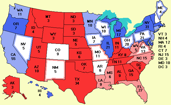 electoral college map