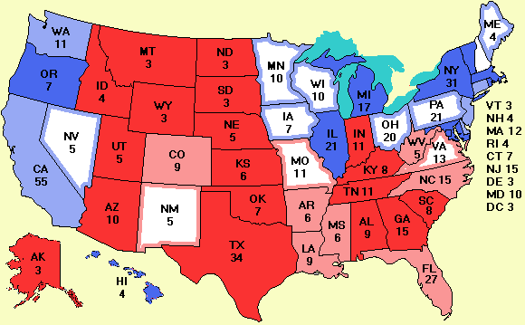 electoral college map