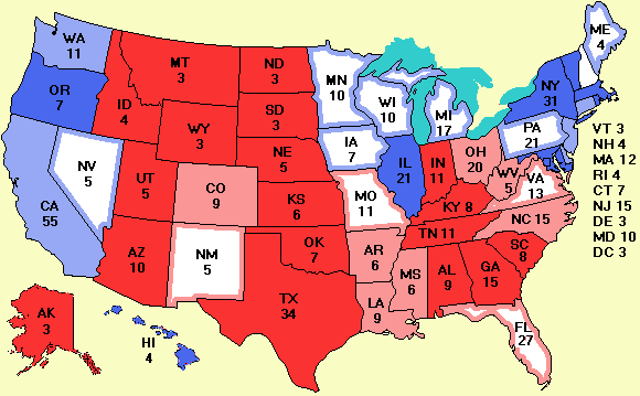 electoral college map