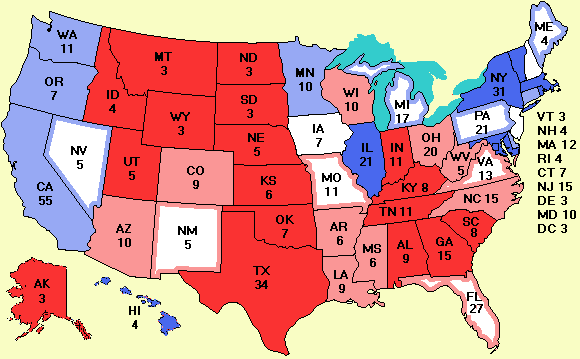 electoral college map