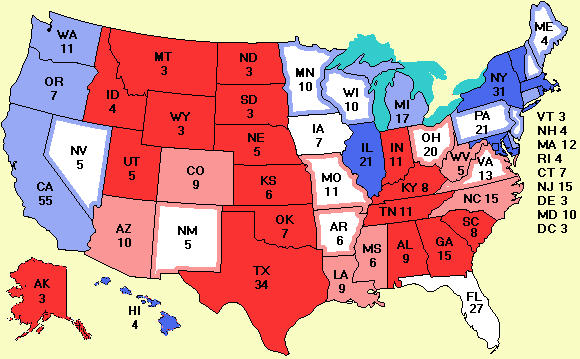 electoral college map