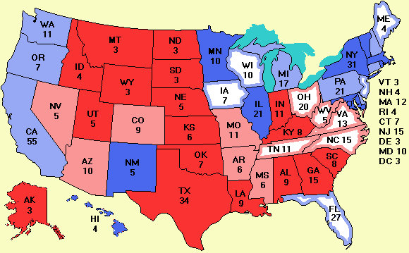 electoral college map