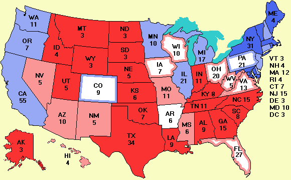 electoral college map