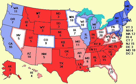 electoral college map