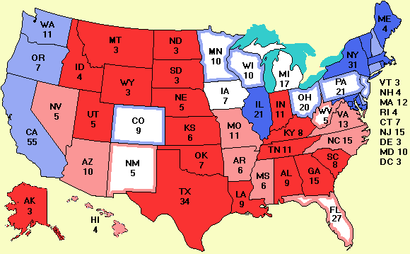 electoral college map