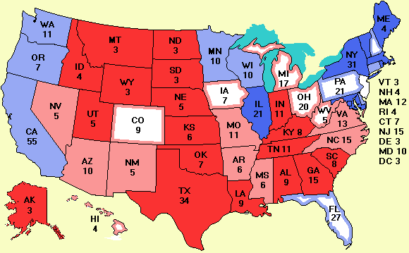 electoral college map