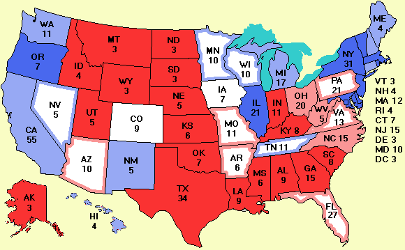 electoral college map