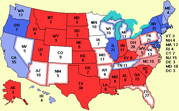 electoral college map