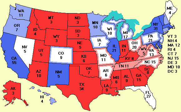 electoral college map