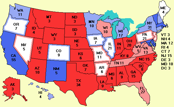 electoral college map