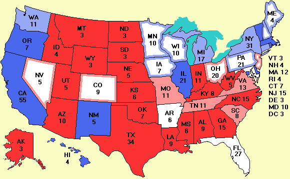 electoral college map