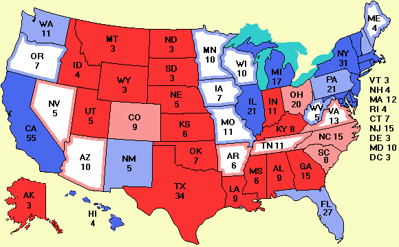 electoral college map