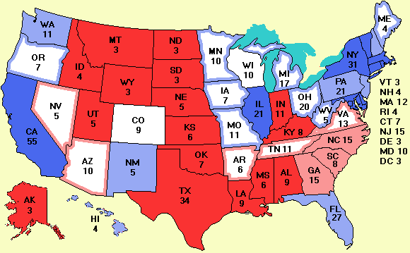 electoral college map