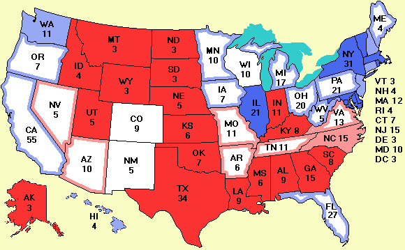 electoral college map