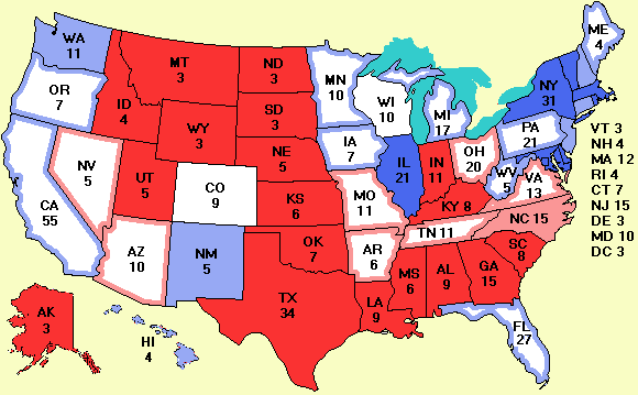 electoral college map