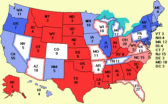 electoral college map