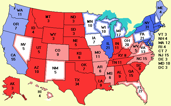 electoral college map