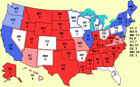 electoral college map