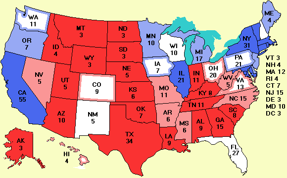 electoral college map