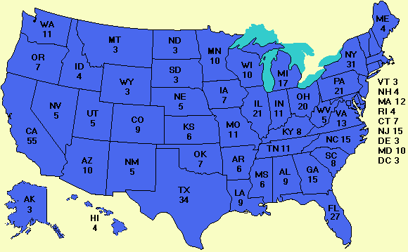 electoral college map