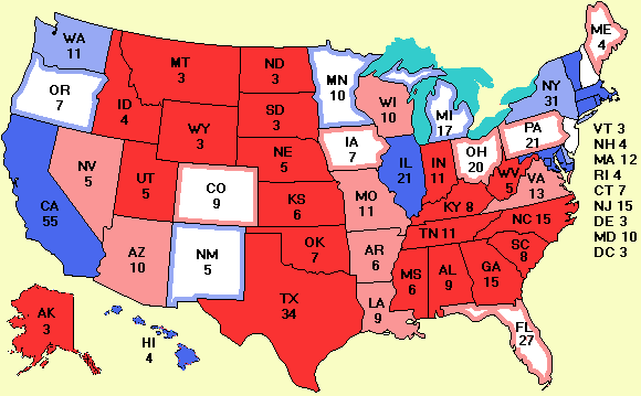 electoral college map