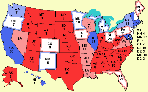 electoral college map