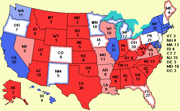 electoral college map