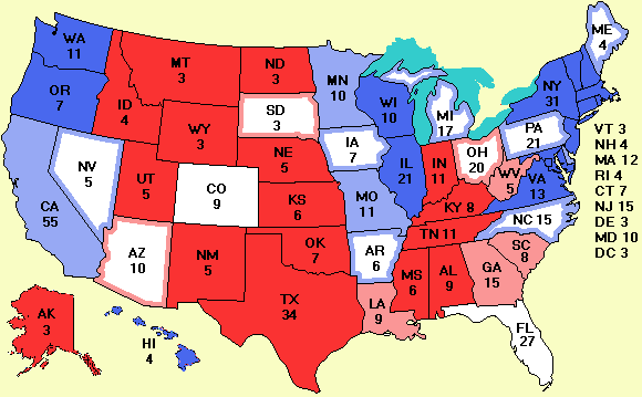 electoral college map