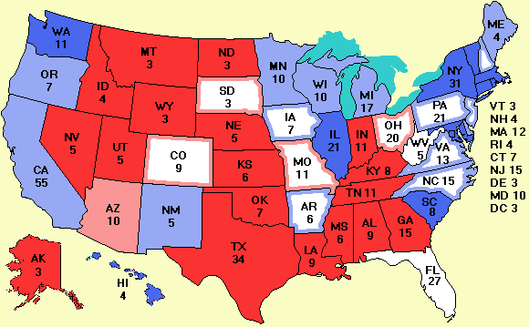electoral college map