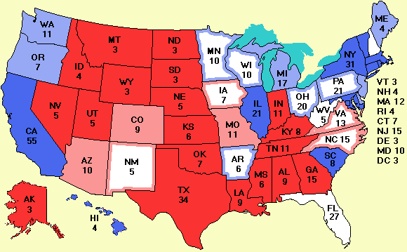 electoral college map
