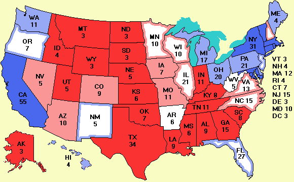 electoral college map