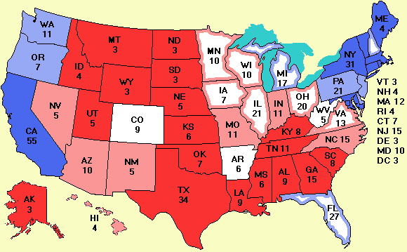electoral college map
