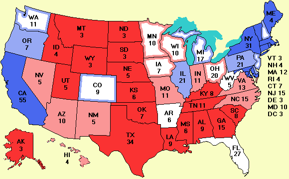 electoral college map