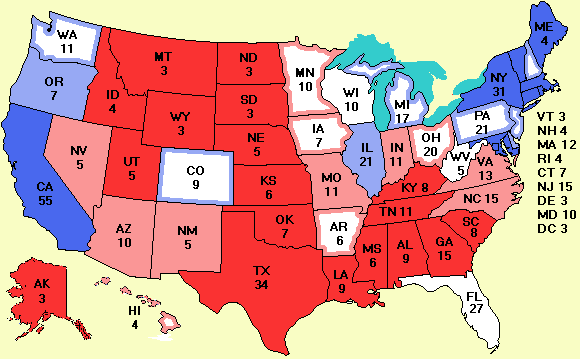 electoral college map