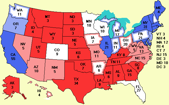 electoral college map