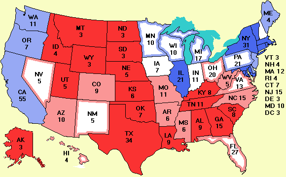 electoral college map